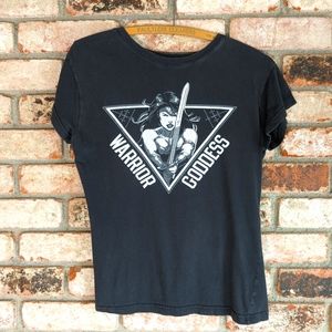 🦸‍♀️ Marvel Warrior Goddess Black T-Shirt L Youth